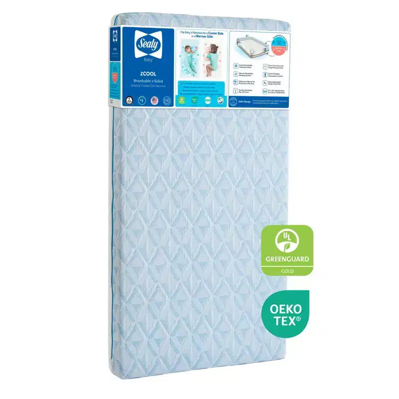 2-Sided Breathable Standard Crib and Toddler Mattress, Ultra Firm, 5 Inch, 7 lbs
