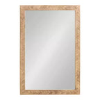 24"x36" Rectangular Wall Mirror with Herringbone Wood Frame