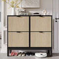 Acekool Shoe Cabinet Storage with 4 Flip Drawers, Adjustable Shelves & Metal Legs
