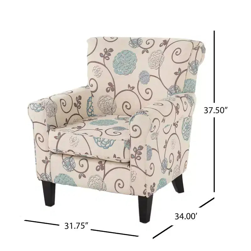 Fabric Upholstered Club Chair