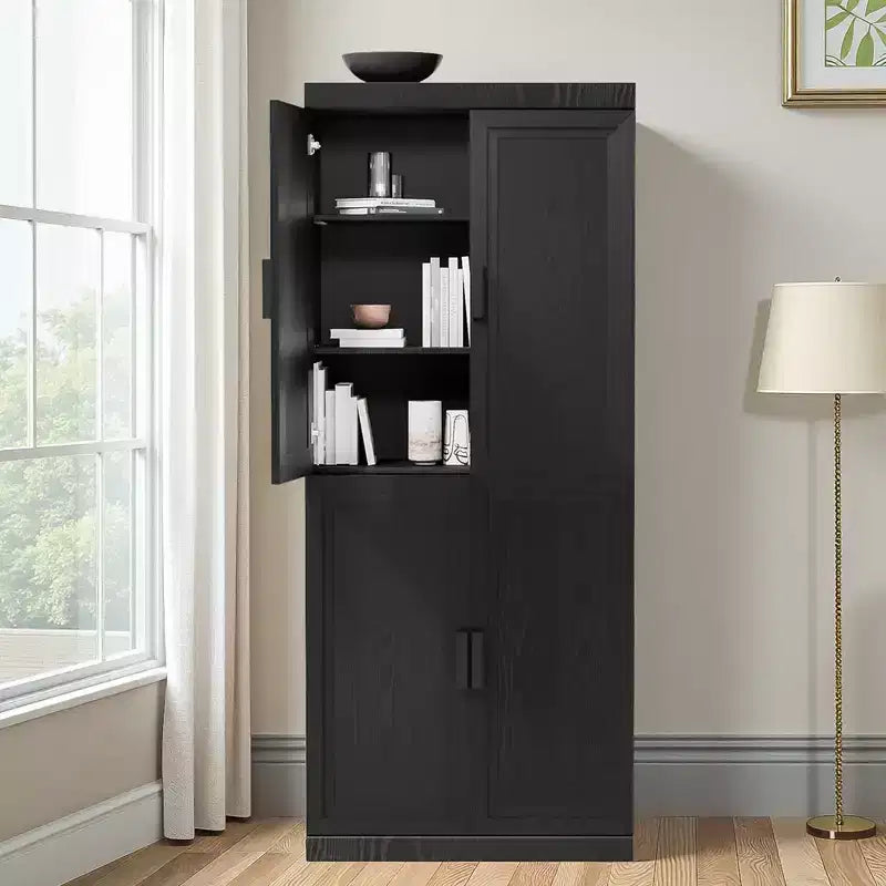 72-Inch 4-Door Storage Cabinet with Adjustable Shelves