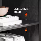72-Inch 4-Door Storage Cabinet with Adjustable Shelves