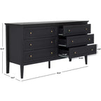 6 Drawer Dresser with Gold Pulls