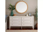 6 Drawer Dresser with Gold Pulls