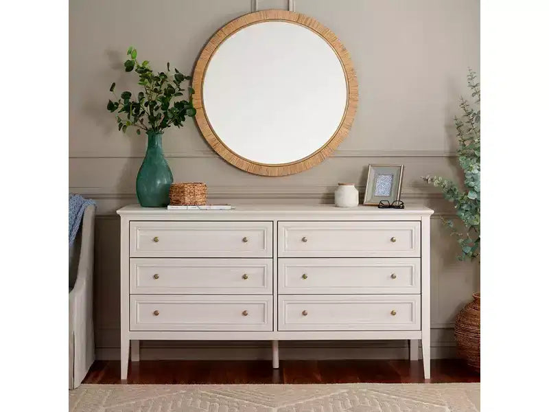 6 Drawer Dresser with Gold Pulls