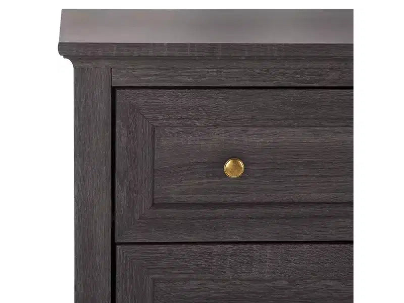 6 Drawer Dresser with Gold Pulls