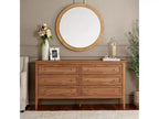 6 Drawer Dresser with Gold Pulls