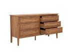 6 Drawer Dresser with Gold Pulls