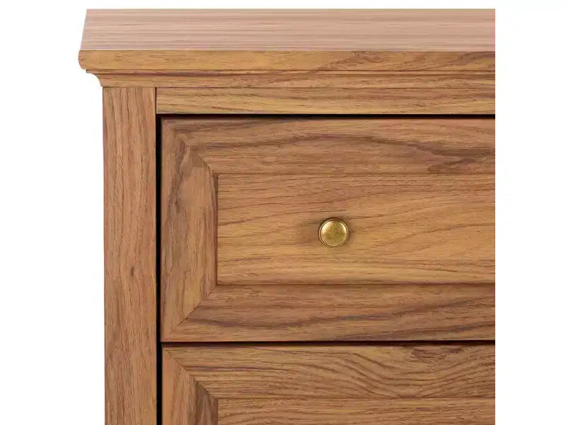 6 Drawer Dresser with Gold Pulls