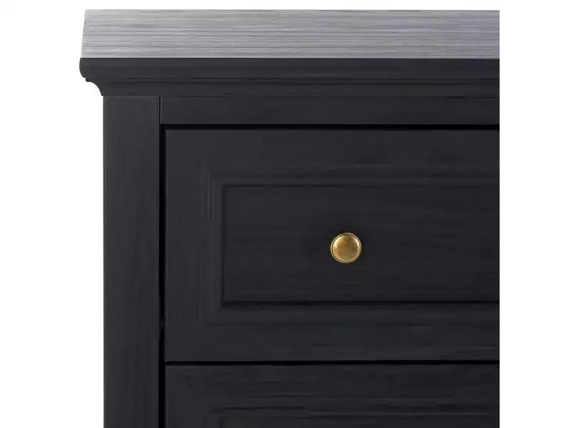 6 Drawer Dresser with Gold Pulls