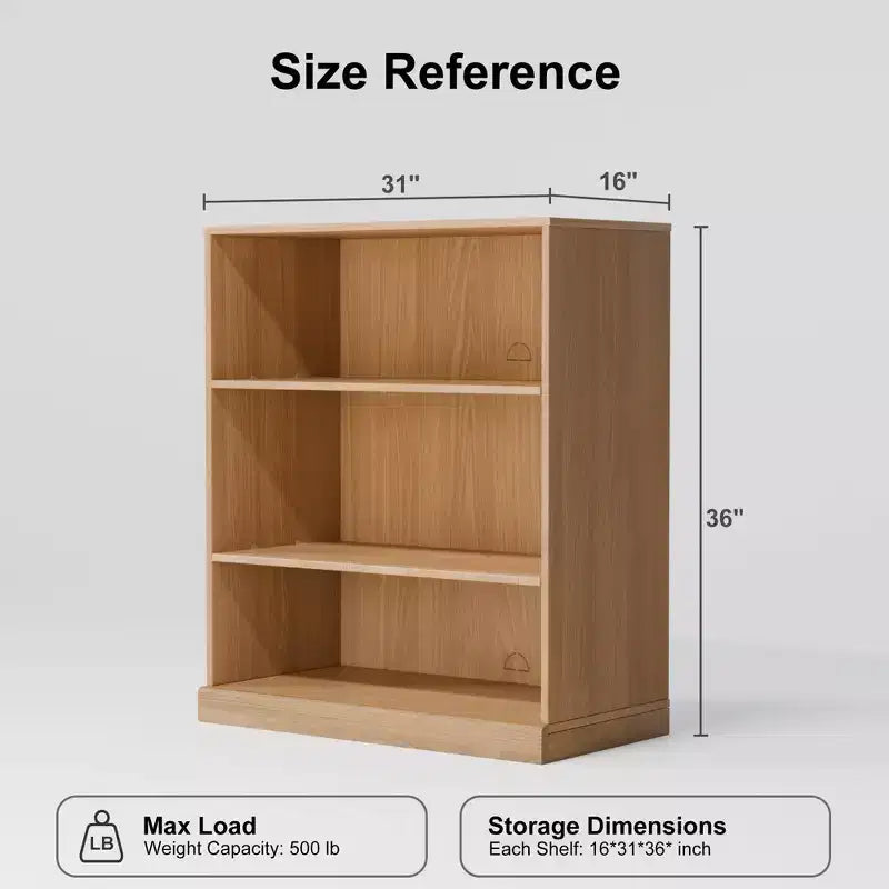 Wood Storage Cabinet with 2 Doors and 3 Shelves, 36 Inch