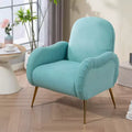 Okak Modern Accent Chairs for Bedroom, Accent Chair With Metal Gold Legs, Snowflake fabric Armchair, Single Sofa Chair for Living Room