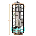 4-Tier Rotating Bookshelf with Metal Frame (15.75 x 54 in)