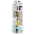 4-Tier Rotating Bookshelf with Metal Frame (15.75 x 54 in)