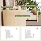 3-Drawer Dresser with Fluted Panel Design, Oak Finish