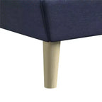 Modern Wood and Linen Tufted Upholstered Bed
