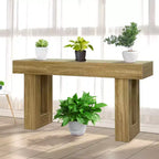 63 Inch Console Table for Entryway, Farmhouse Rectangular Sofa Table for Hallway Living Room Foyer
