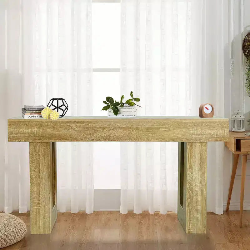 63 Inch Console Table for Entryway, Farmhouse Rectangular Sofa Table for Hallway Living Room Foyer