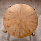 Rustic Wooden Round Coffee Table