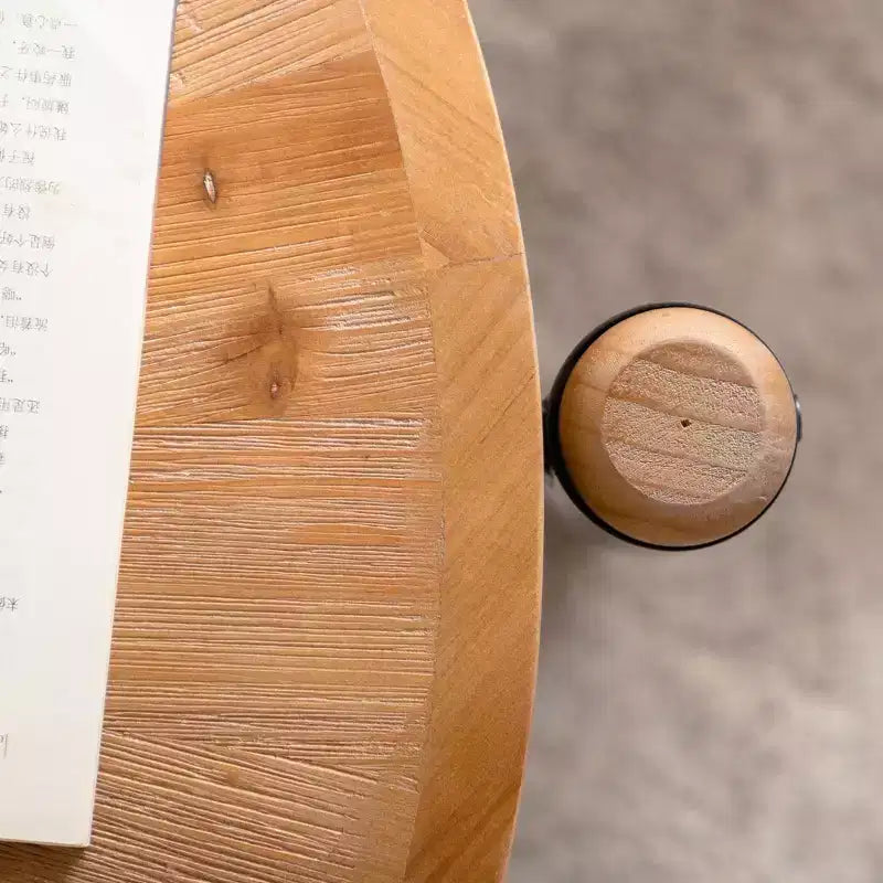 Rustic Wooden Round Coffee Table