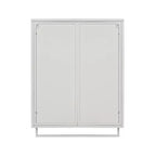 Wall-Mounted Cabinet with Double Glass Doors and Adjustable Shelves