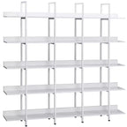5-Tier Bookcase with Metal Frame Open Bookshelf, 70.87" Tall Storage Shelf