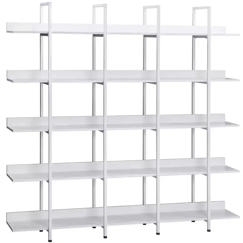 5-Tier Bookcase with Metal Frame Open Bookshelf, 70.87" Tall Storage Shelf