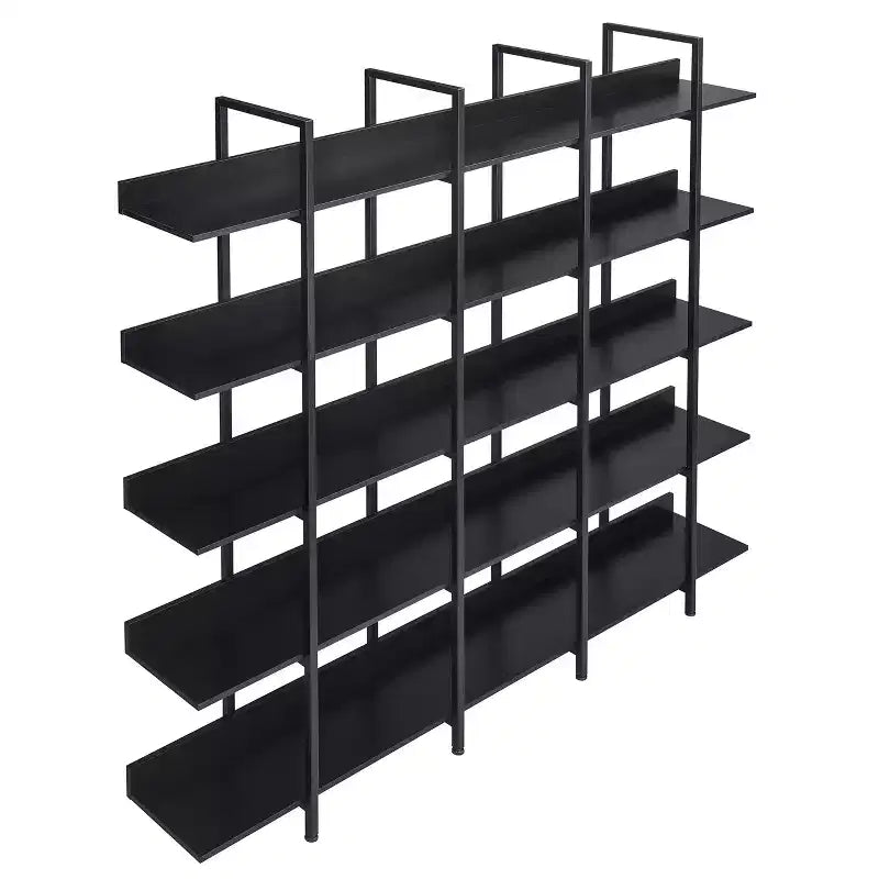 5-Tier Bookcase with Metal Frame Open Bookshelf, 70.87" Tall Storage Shelf