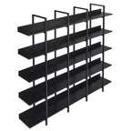 5-Tier Bookcase with Metal Frame Open Bookshelf, 70.87" Tall Storage Shelf