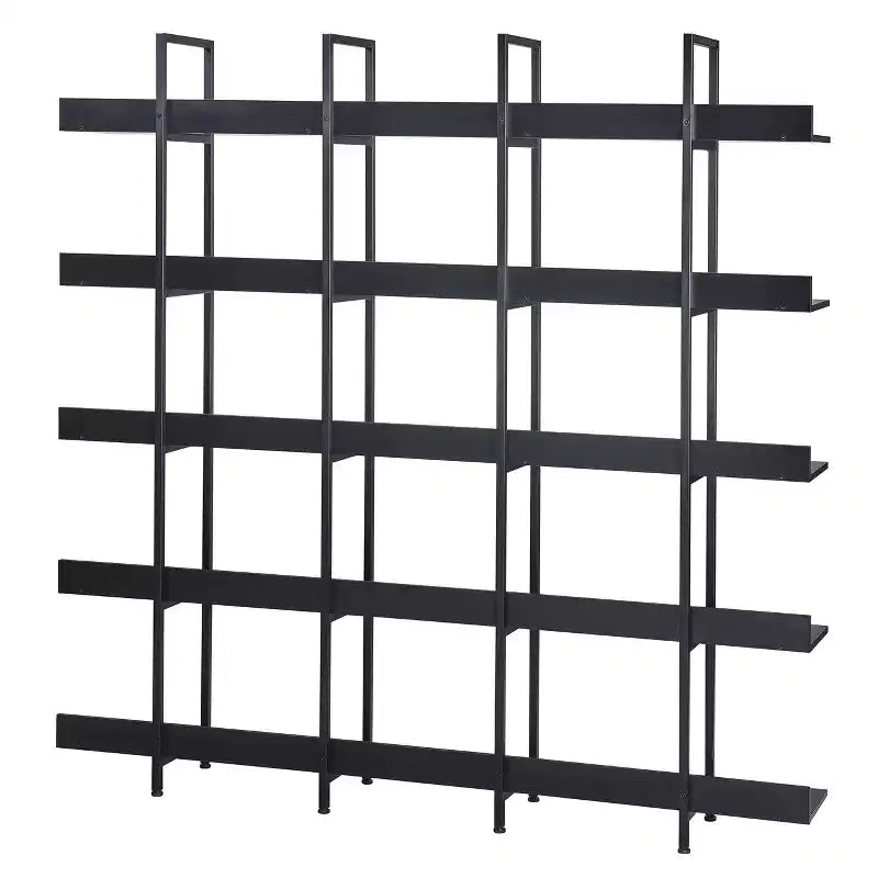 5-Tier Bookcase with Metal Frame Open Bookshelf, 70.87" Tall Storage Shelf
