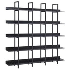 5-Tier Bookcase with Metal Frame Open Bookshelf, 70.87" Tall Storage Shelf