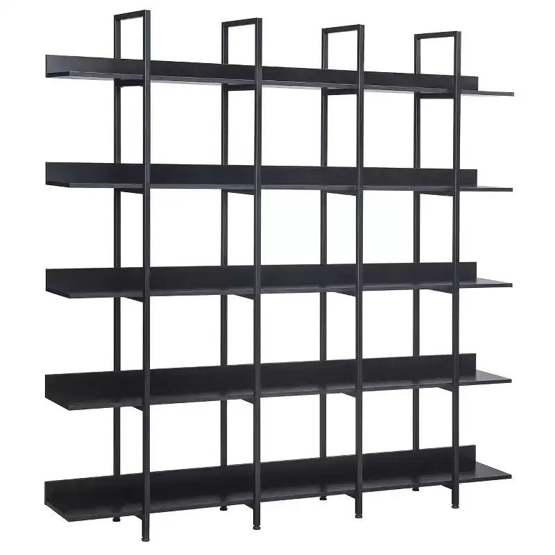 5-Tier Bookcase with Metal Frame Open Bookshelf, 70.87" Tall Storage Shelf