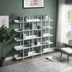 5-Tier Bookcase with Metal Frame Open Bookshelf, 70.87" Tall Storage Shelf