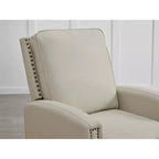Push Back Recliner Chair with Nailhead Trims for Living Room