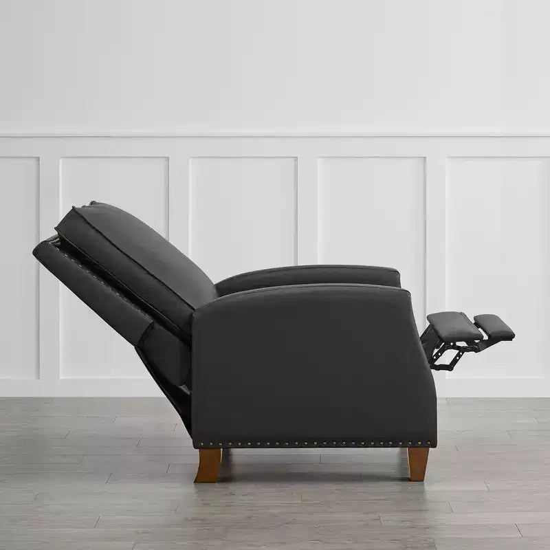 Push Back Recliner Chair with Nailhead Trims for Living Room