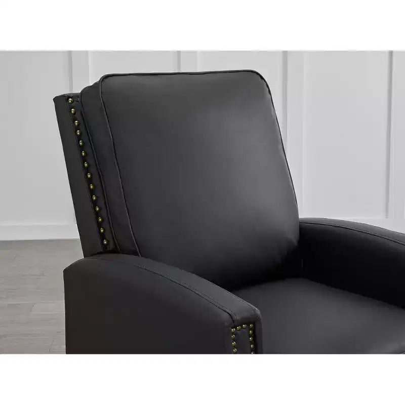 Push Back Recliner Chair with Nailhead Trims for Living Room