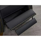 Push Back Recliner Chair with Nailhead Trims for Living Room