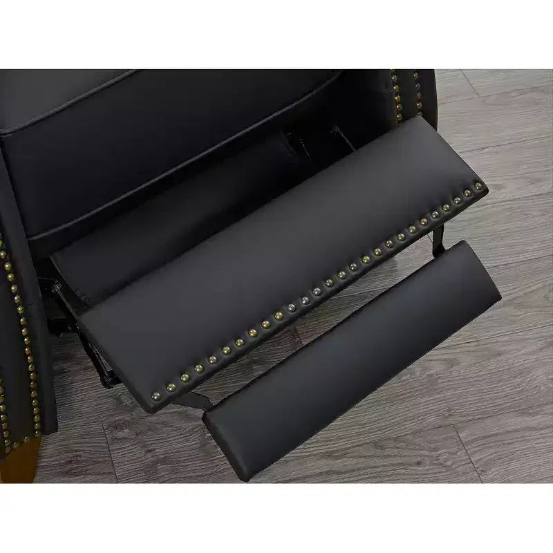 Push Back Recliner Chair with Nailhead Trims for Living Room