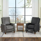 Push Back Recliner Chair with Nailhead Trims for Living Room