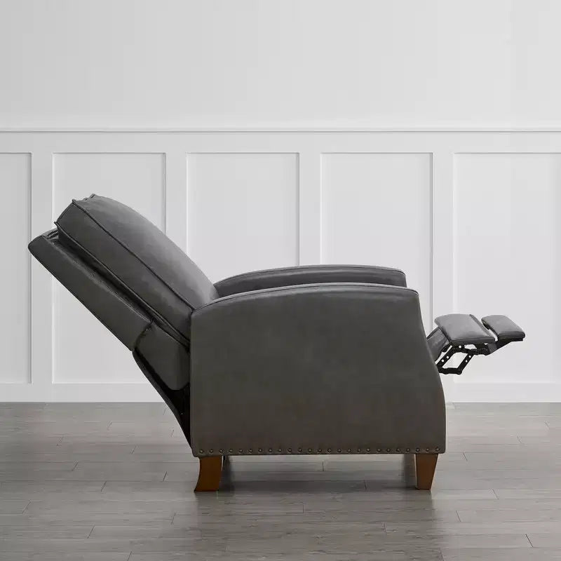 Push Back Recliner Chair with Nailhead Trims for Living Room