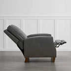 Push Back Recliner Chair with Nailhead Trims for Living Room