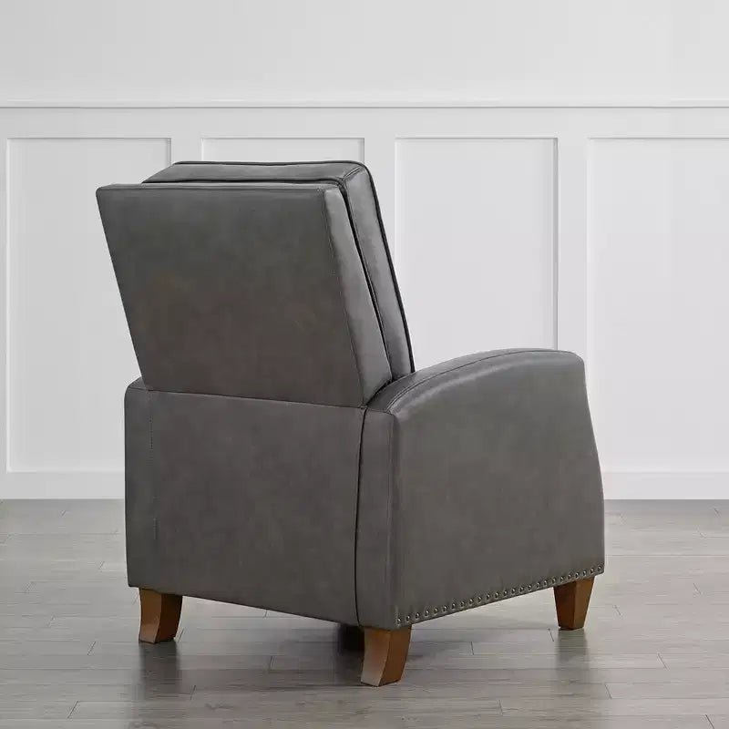 Push Back Recliner Chair with Nailhead Trims for Living Room
