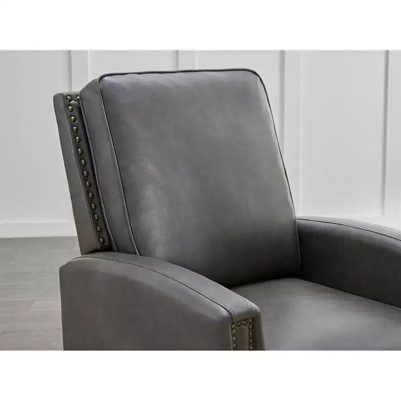 Push Back Recliner Chair with Nailhead Trims for Living Room