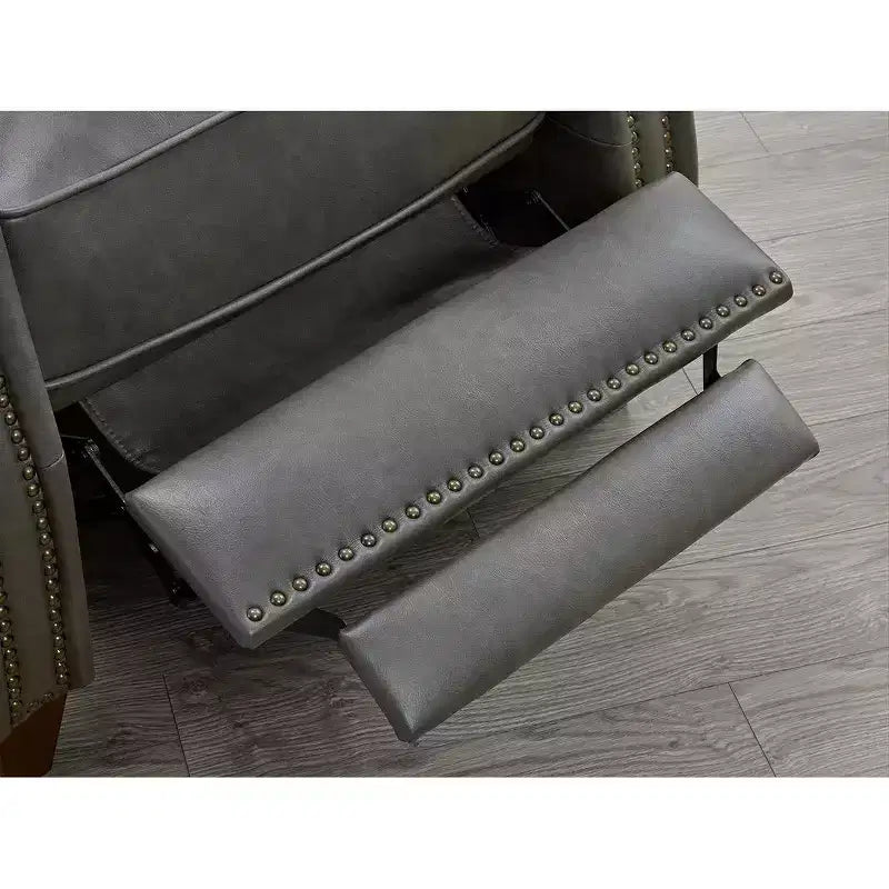 Push Back Recliner Chair with Nailhead Trims for Living Room