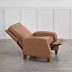 Push Back Recliner Chair with Nailhead Trims for Living Room