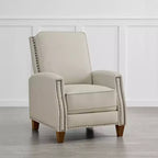 Push Back Recliner Chair with Nailhead Trims for Living Room