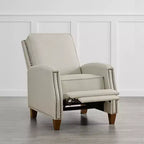 Push Back Recliner Chair with Nailhead Trims for Living Room