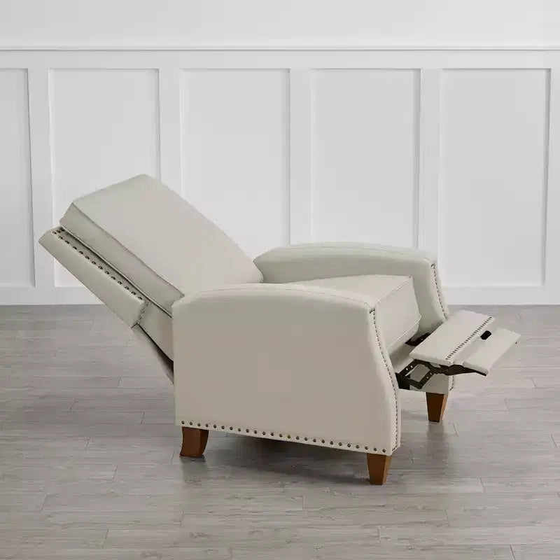 Push Back Recliner Chair with Nailhead Trims for Living Room