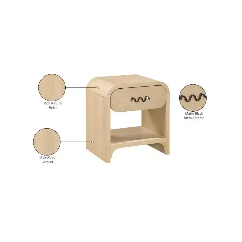 Hayes Natural Night Stand / Side Table