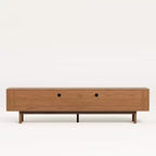 86.6 Inch TV Stand for TVs up to 90 Inches with Storage Cabinets and Wood Legs